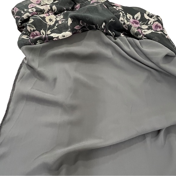 NUE Options Women's 2X Floral Sheer Blouse w/ Gray Embroidered Back - Picture 8 of 12